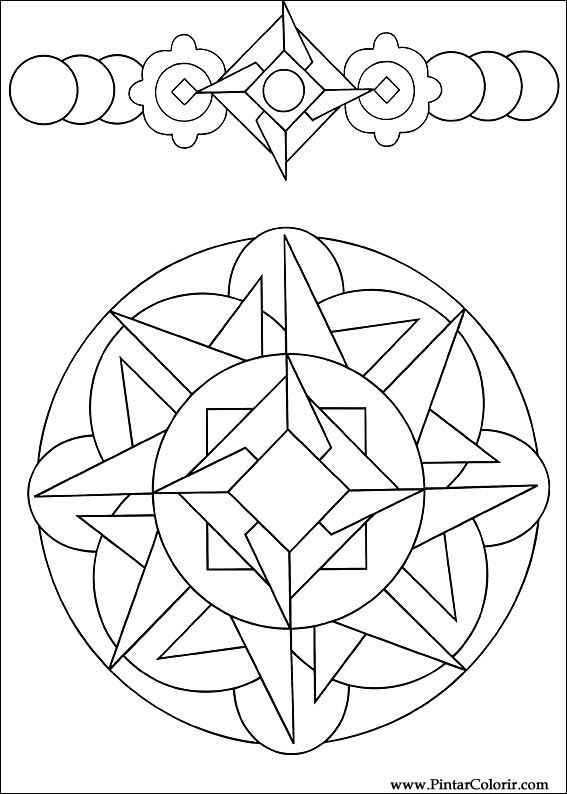 Desenhos Para Pintar e Colorir Mandalas - Imprimir Desenho 036