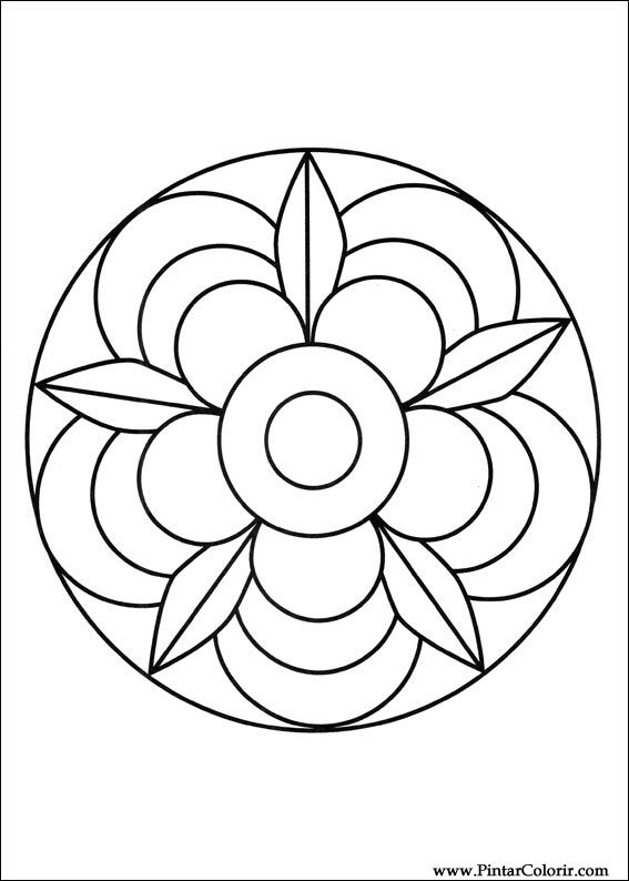 Pintar e Colorir Mandalas - Desenho 047