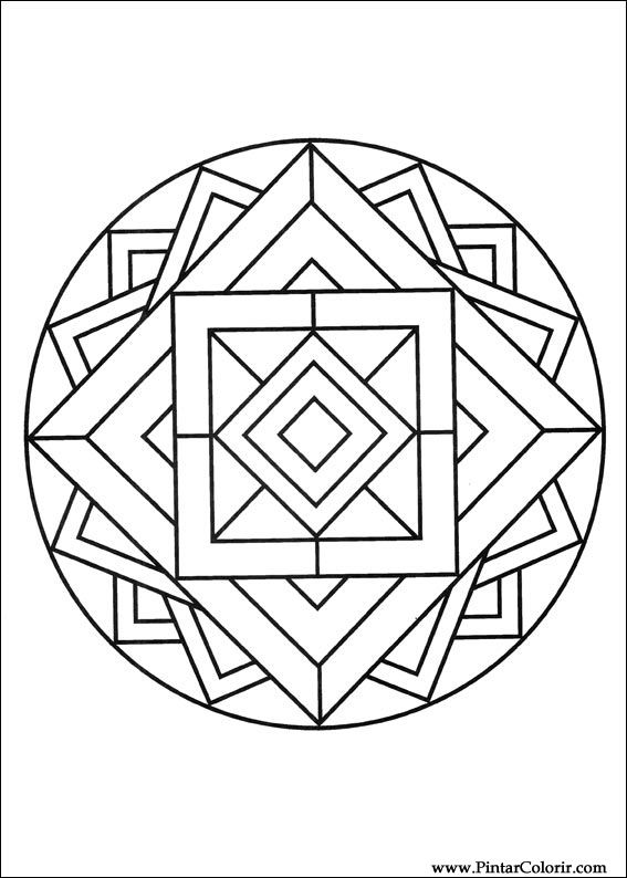 Pintar e Colorir Mandalas - Desenho 059