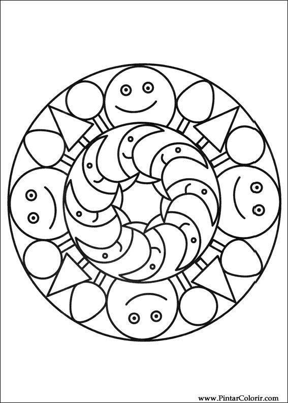 Pintar e Colorir Mandalas - Desenho 062