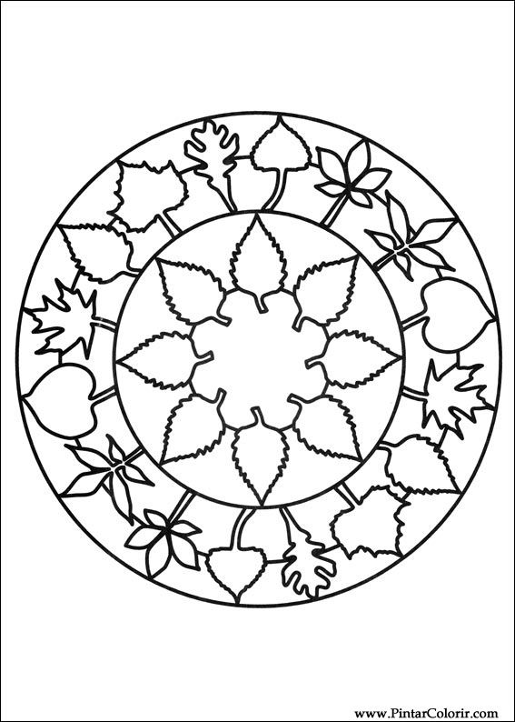 Pintar e Colorir Mandalas - Desenho 066