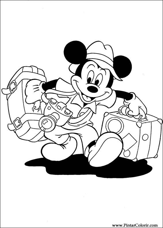 Pintar e Colorir Mickey - Desenho 002