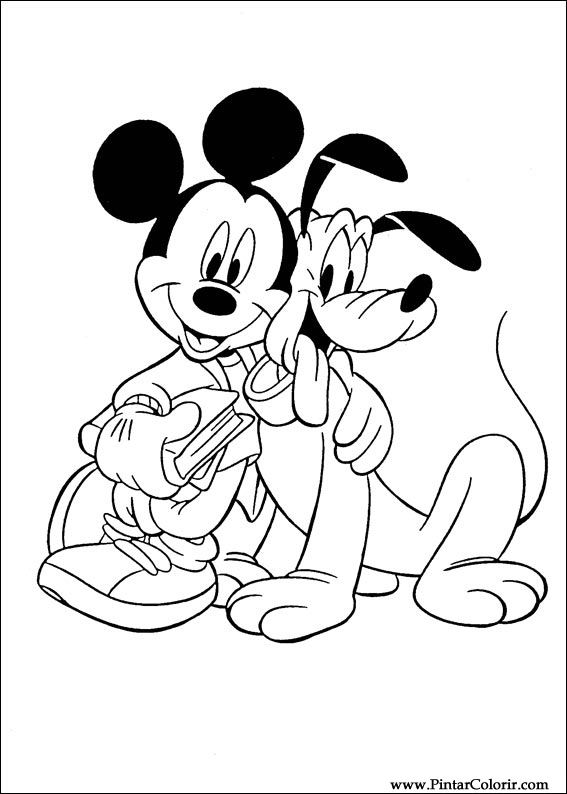 Pintar e Colorir Mickey - Desenho 011