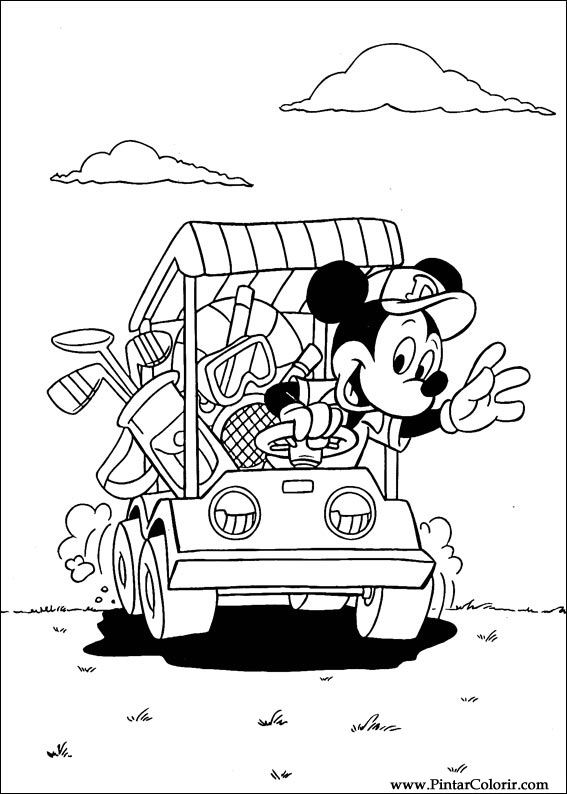 Pintar e Colorir Mickey - Desenho 012