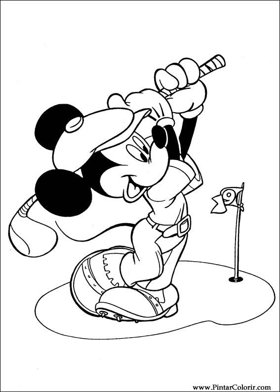 Pintar e Colorir Mickey - Desenho 013