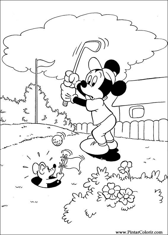 Pintar e Colorir Mickey - Desenho 014