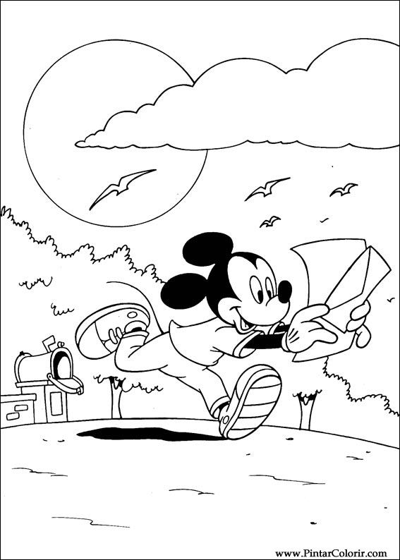 Pintar e Colorir Mickey - Desenho 016