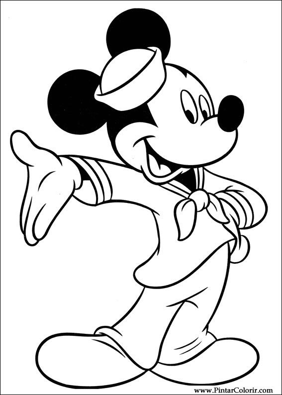 Pintar e Colorir Mickey - Desenho 040