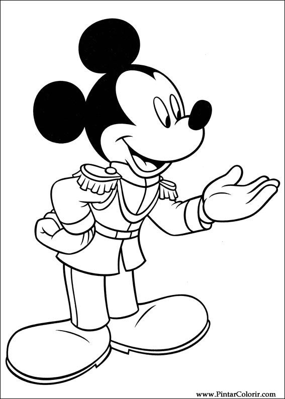 Pintar e Colorir Mickey - Desenho 044