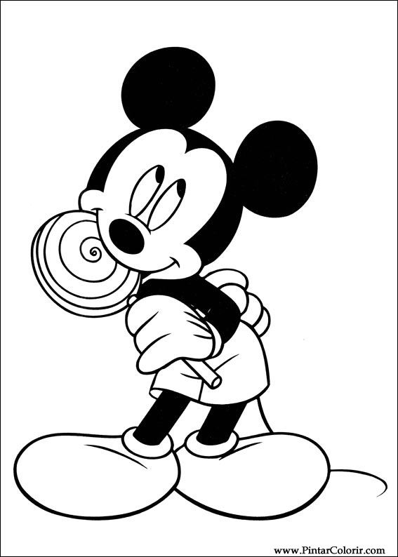 Pintar e Colorir Mickey - Desenho 046