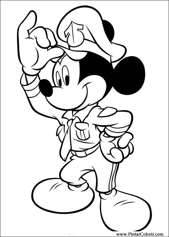 Pintar e Colorir Mickey - Desenho 050