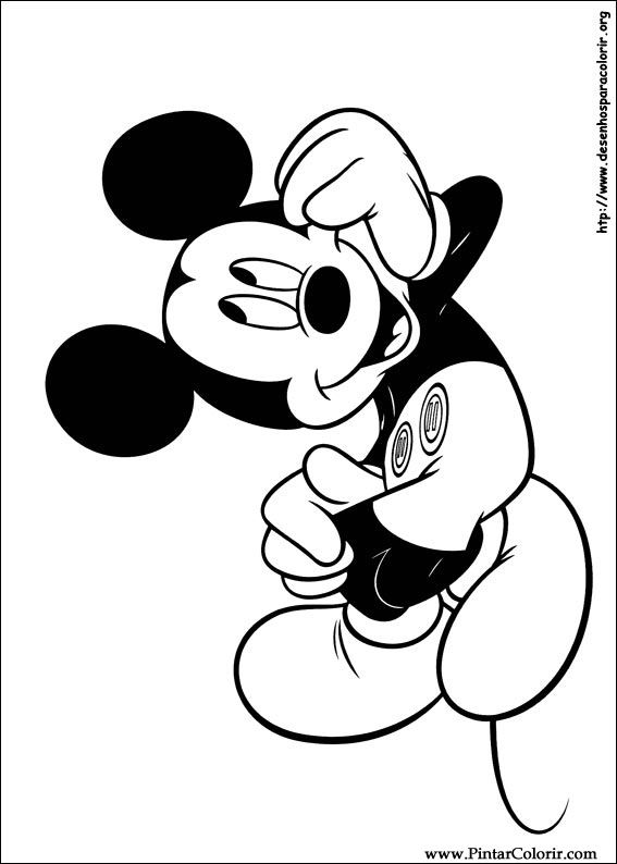 Pintar e Colorir Mickey - Desenho 054
