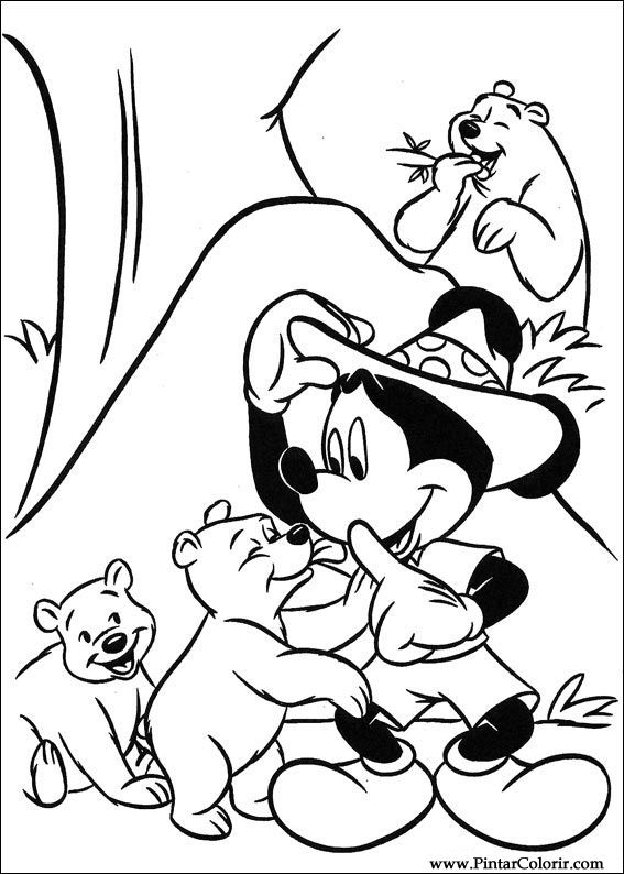 Pintar e Colorir Mickey - Desenho 059