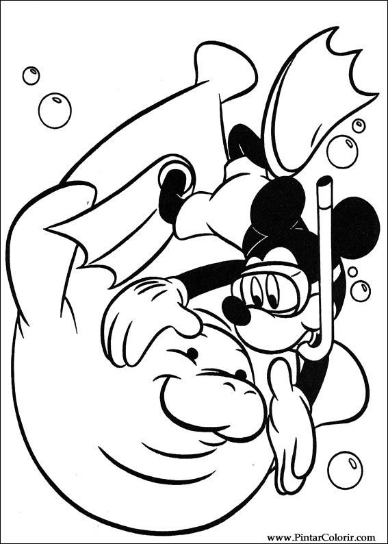 Pintar e Colorir Mickey - Desenho 072