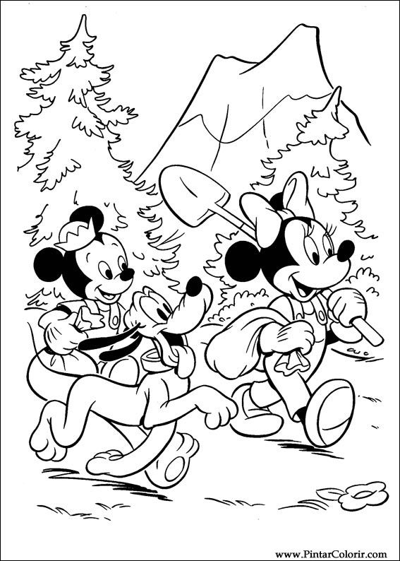 Pintar e Colorir Mickey - Desenho 076