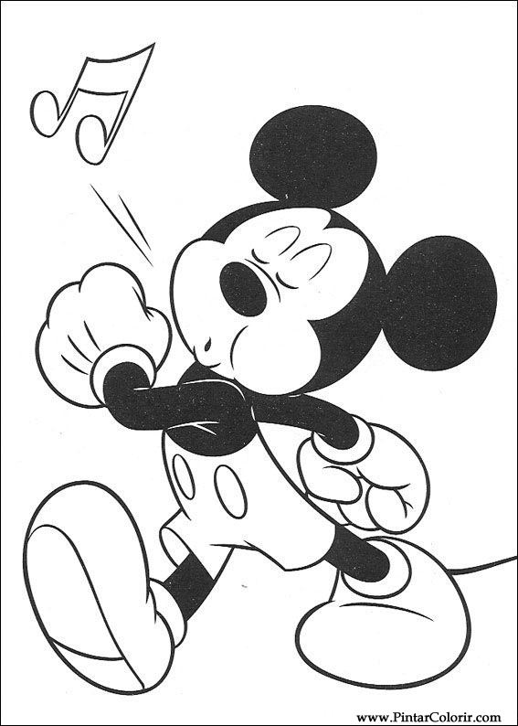 Pintar e Colorir Mickey - Desenho 095