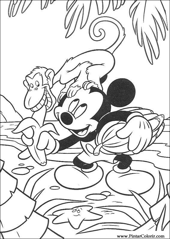 Pintar e Colorir Mickey - Desenho 098