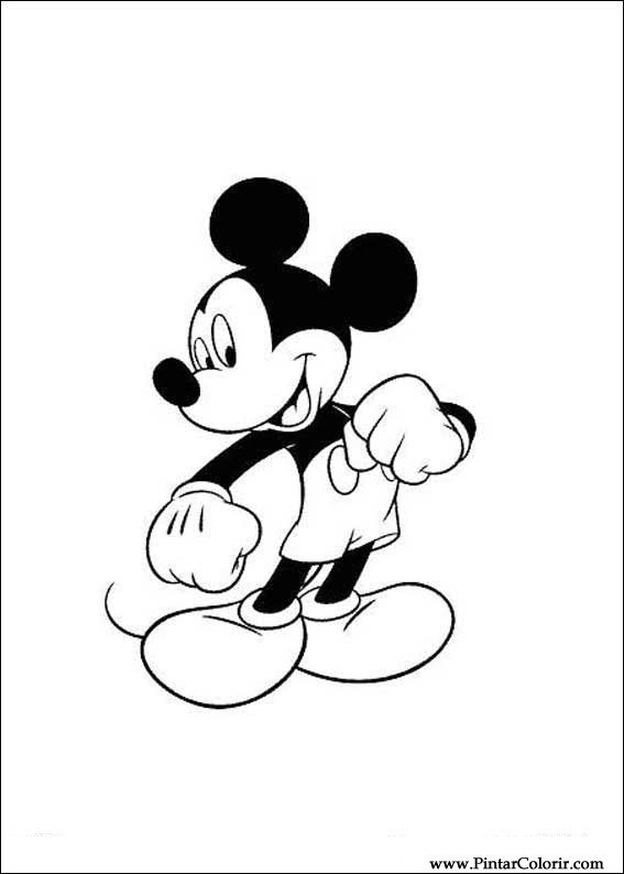 Pintar e Colorir Mickey - Desenho 100