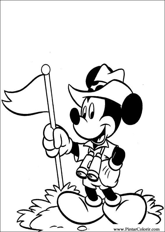 Pintar e Colorir Mickey - Desenho 129