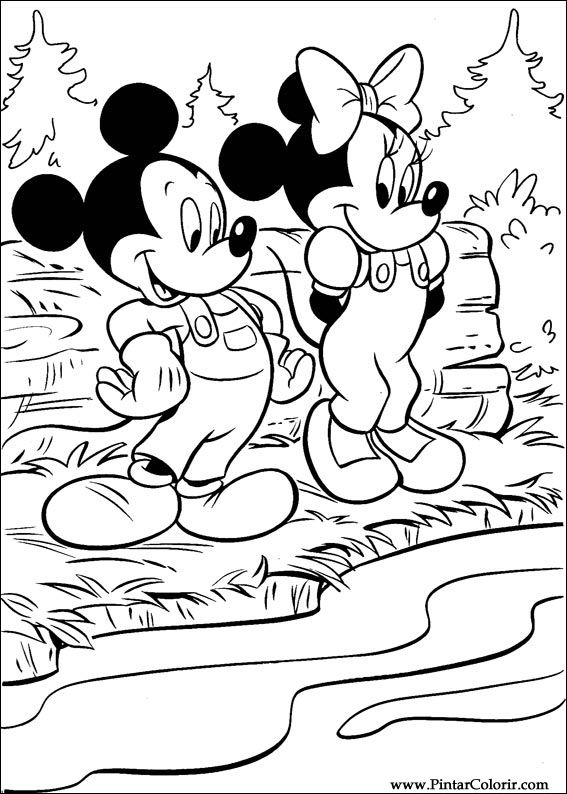 Pintar e Colorir Minnie - Desenho 006