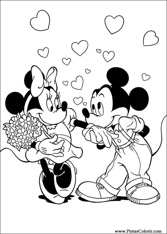 Pintar e Colorir Minnie - Desenho 009