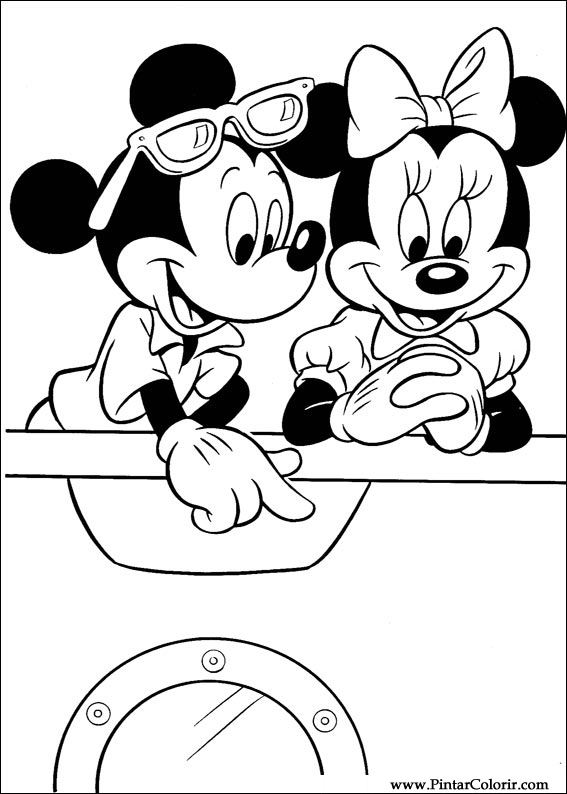 Pintar e Colorir Minnie - Desenho 015