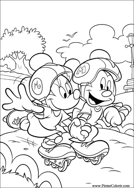 Pintar e Colorir Minnie - Desenho 020