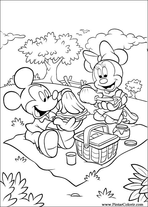 Pintar e Colorir Minnie - Desenho 026