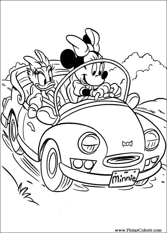 Pintar e Colorir Minnie - Desenho 051