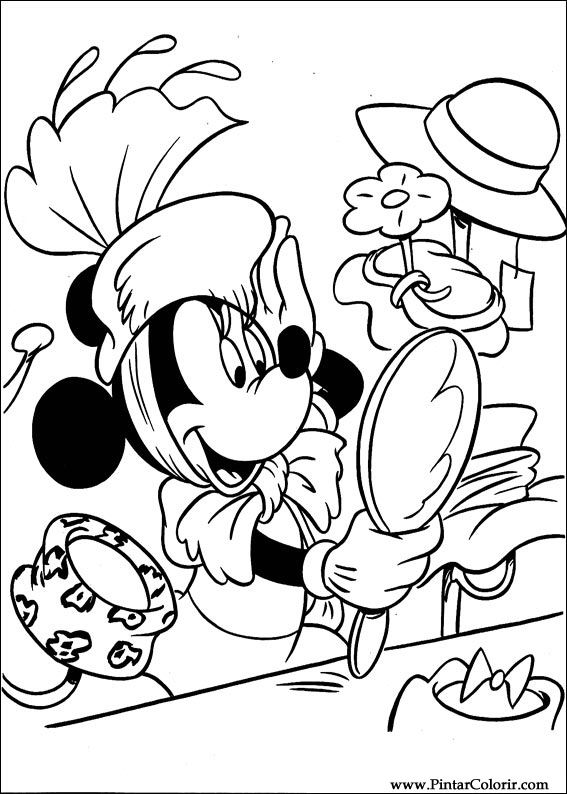 Pintar e Colorir Minnie - Desenho 055