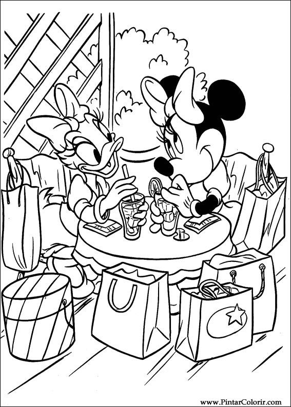 Pintar e Colorir Minnie - Desenho 057