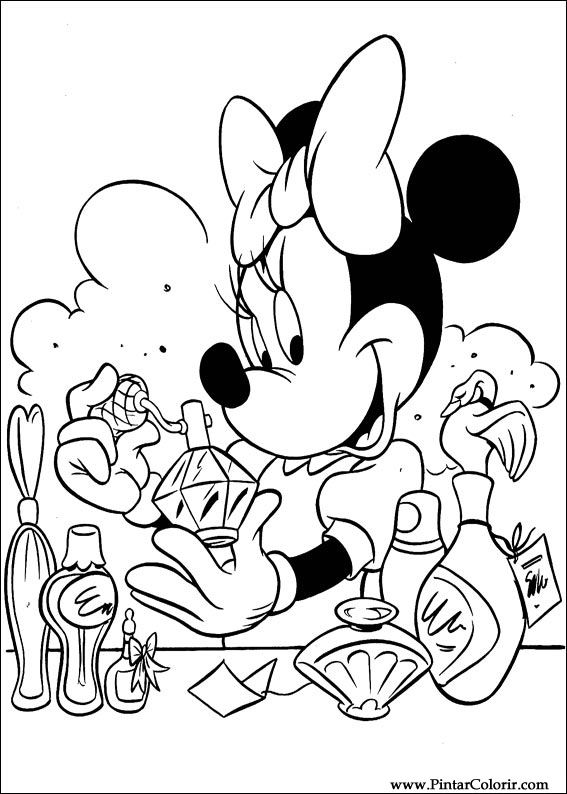 Pintar e Colorir Minnie - Desenho 060