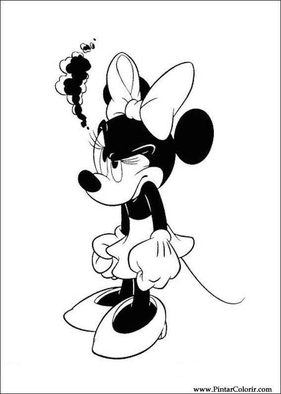 Pintar e Colorir Minnie - Desenho 065