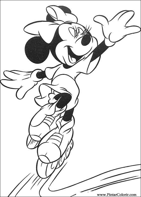 Pintar e Colorir Minnie - Desenho 068