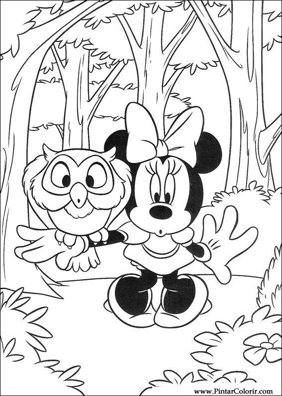 Pintar e Colorir Minnie - Desenho 073