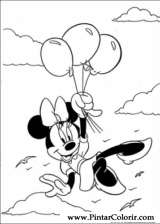 Pintar e Colorir Minnie - Desenho 011