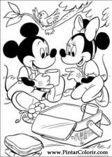 Pintar e Colorir Minnie - Desenho 013