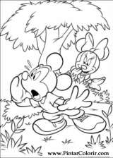 Pintar e Colorir Minnie - Desenho 019