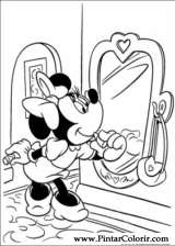 Pintar e Colorir Minnie - Desenho 049