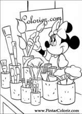 Pintar e Colorir Minnie - Desenho 053