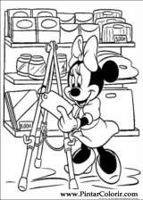 Pintar e Colorir Minnie - Desenho 054