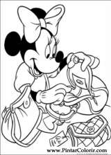 Pintar e Colorir Minnie - Desenho 056