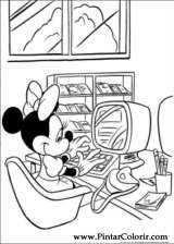 Pintar e Colorir Minnie - Desenho 058