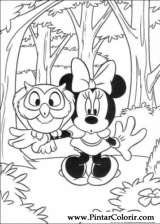 Pintar e Colorir Minnie - Desenho 073