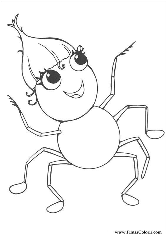 Pintar e Colorir Miss Spider - Desenho 018