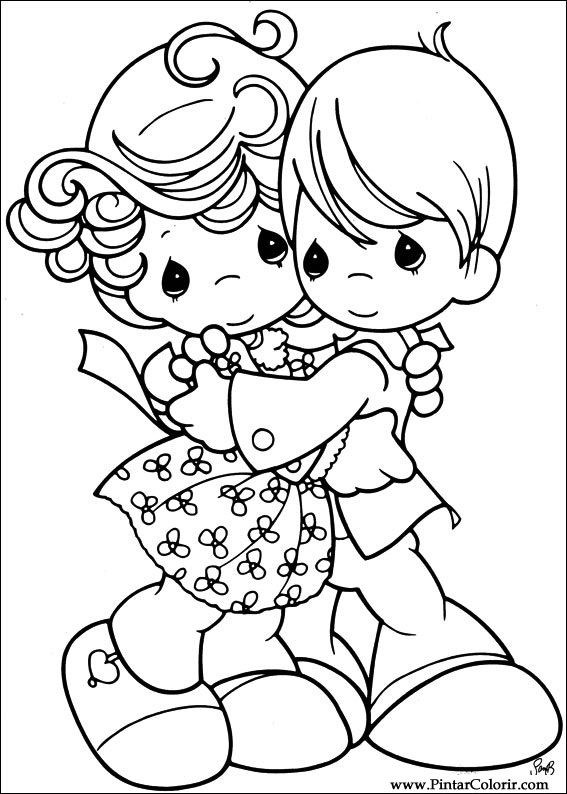 Drawings To Paint & Colour Precious Moments - Print Design 053