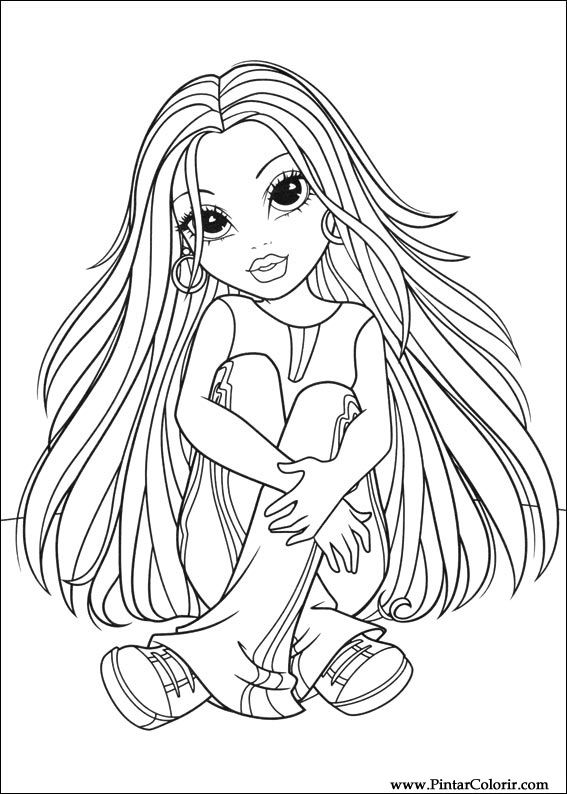 Pintar e Colorir Moxie Girlz - Desenho 001