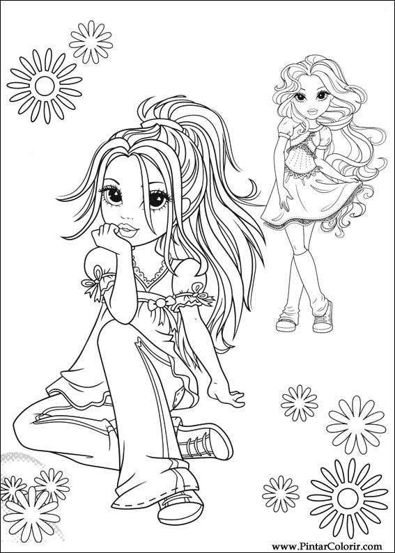 Pintar e Colorir Moxie Girlz - Desenho 009