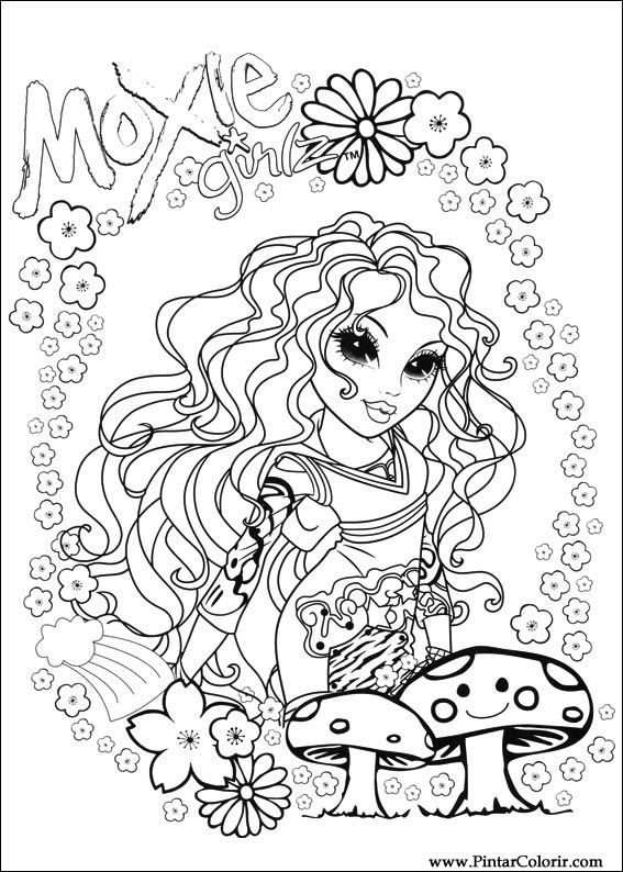 Pintar e Colorir Moxie Girlz - Desenho 010