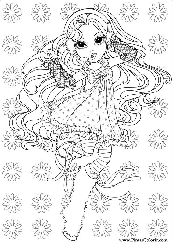 Pintar e Colorir Moxie Girlz - Desenho 011